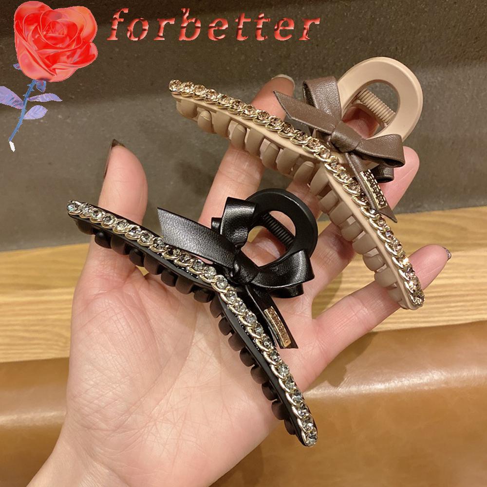 Kẹp tóc càng cua bằng acrylic nhiều màu tùy chọn đính nơ thanh lịch cho nữ