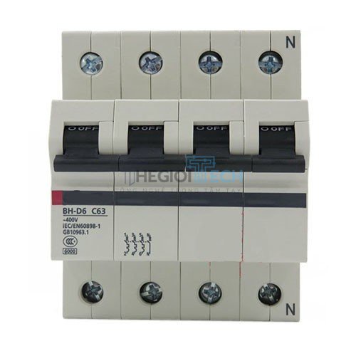 MCB Mitsubishi BH-D6 4P 6kA C N 2A