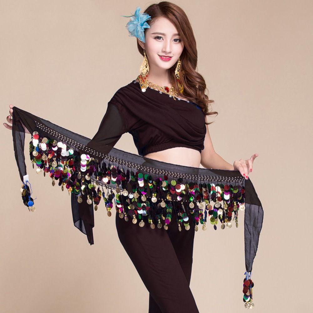 CLEOES Thắt Lưng Múa Bụng Đính Kim Sa Lấp Lánh Thời Trang Cho Nữ