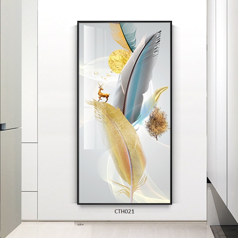 Tranh Tráng Gương Treo Tường, Hình Hươu Tài Lộc Phong Thủy  Dùng Trang Trí Nhà Cửa, Làm Quà Tặng -Simplehouse