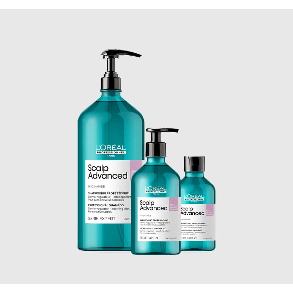 Dầu gội dành cho da đầu nhạy cảm chứa Niacinamide + 4% Sorbitol, giúp làm dịu da đầu +83%​ Scalp Advanced