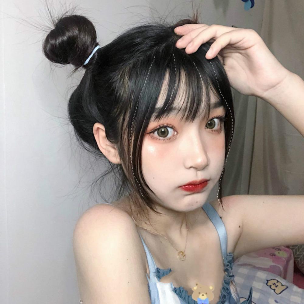 Tóc Mái Giả Màu Nâu Mỏng Nhẹ Cách Nhiệt Thời Trang Cho Nữ