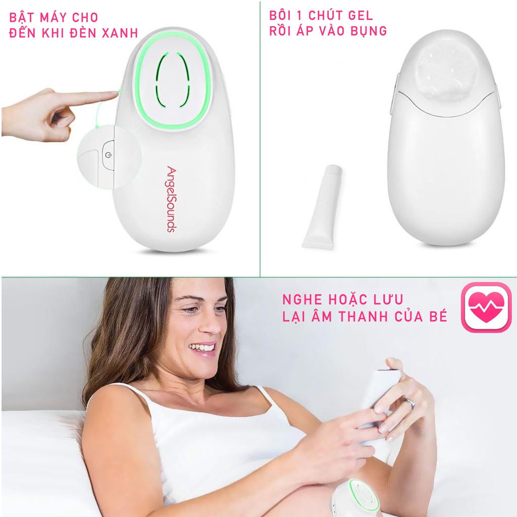 Máy theo dõi nhịp tim thai nhi chuyên nghiệp Jumper JDP-100S9 (100E, 100S,100B) HT Beauty đầu dò độ nhạy cao