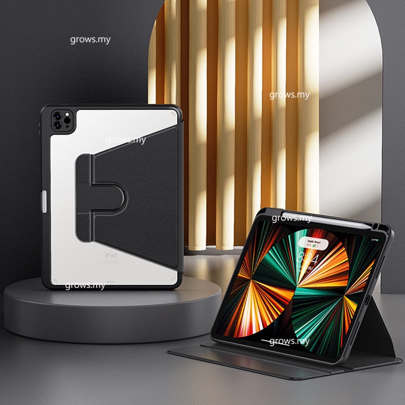 Ốp Máy Tính Bảng Có Ngăn Đựng Bút Chì Xoay 360 Độ Cho iPad Pro 11 M2 2022 Pro 12.9 Air 4 5 2020 10th Gen 10.9 10.2 7 / 8 / 9th Gen mini 6
