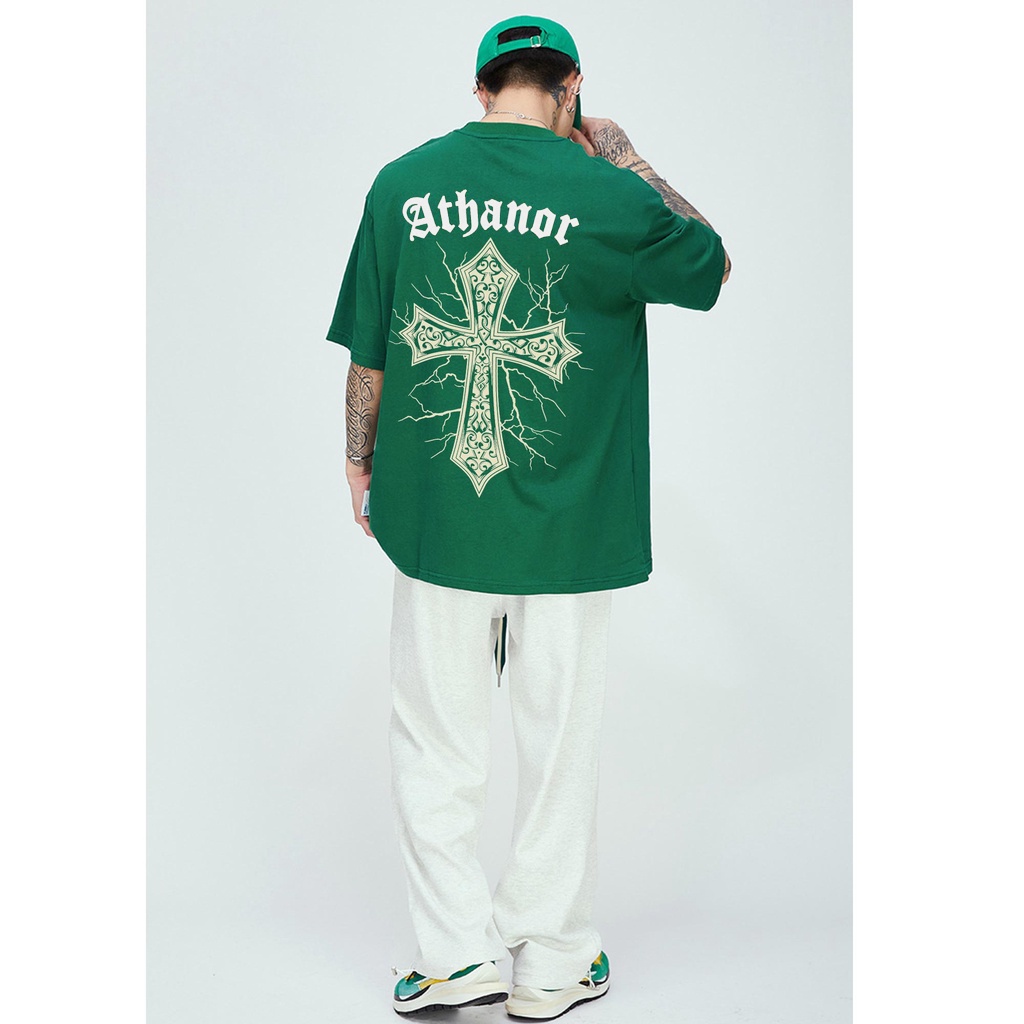 Áo thun ATHANOR unisex tay lỡ Local brand 4 Màu - Áo phông Ullzang tay lỡ nam nữ 100% Cotton - LOUSI.SG