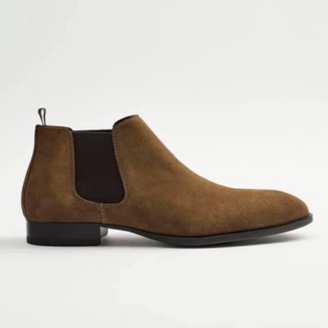 Giày bốt da lộn Zara authentic SPORTY ANKLE