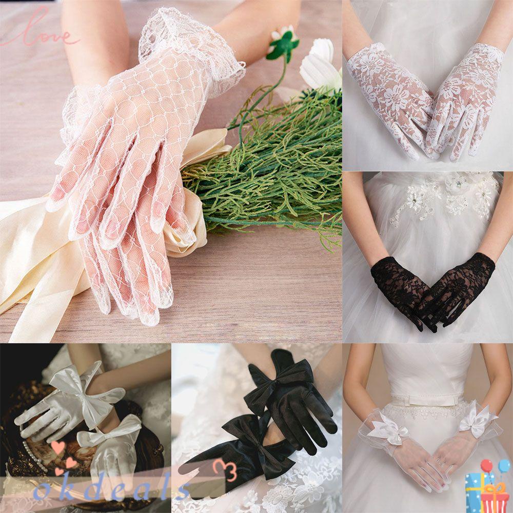 1 Cặp Găng Tay Ren Dự Tiệc Hóa Trang Cho Cô Dâu