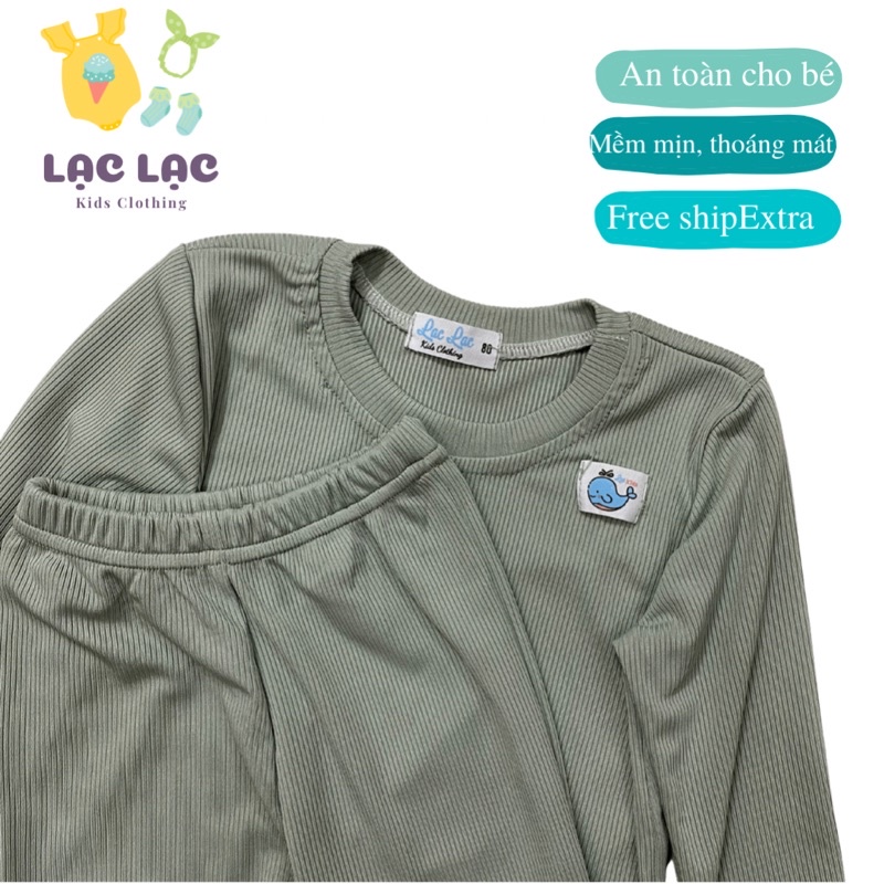 Bộ quần áo thu đông dài tay cho bé trai bé gái, quần áo sơ sinh bé trai bé gái lạc lạc kids clothing 7kg đến 17kg
