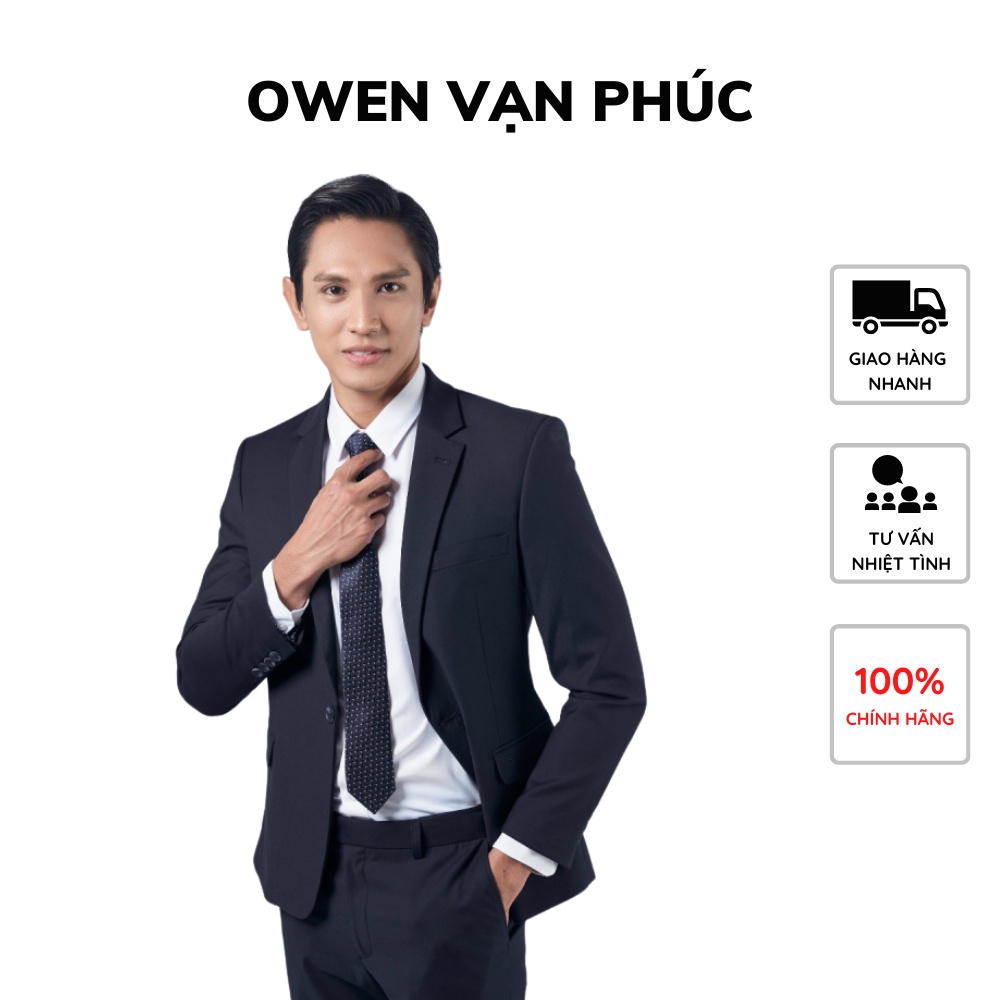 Bộ Vest Nam OWEN VES220959 Màu Đen Trơn Chất Vải Nhẹ Thoáng Mát Cao Cấp Thời Trang Công Sở Thanh Lịch