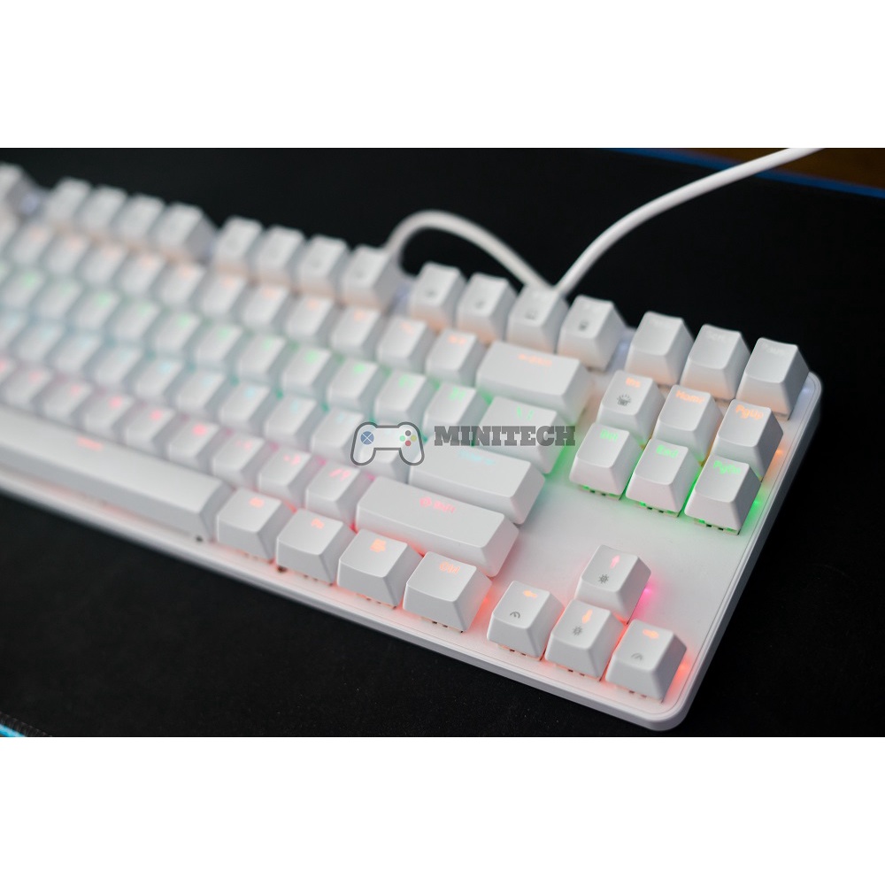 Bàn Phím Cơ Có Dây BOW Trắng  nhỏ gọn dành cho máy tính