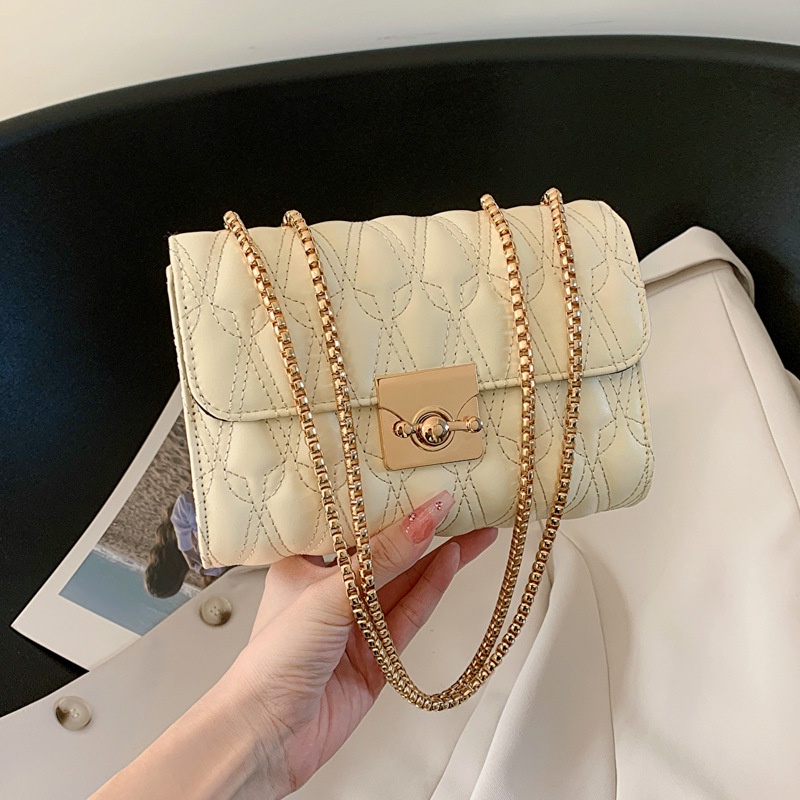 Túi Đeo Vai Dây Xích Màu Đen Đơn Giản Thời Trang Cho Nữ