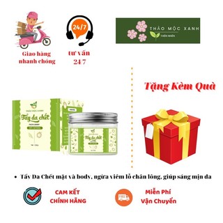 Tẩy da chết thảo mộc xanh 100g