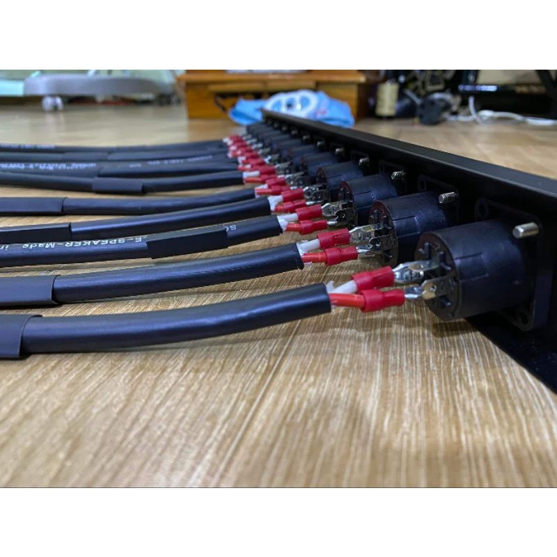 Thanh panel bắt sẵn Jack loa gắn tủ máy .Thanh panel 12lỗ