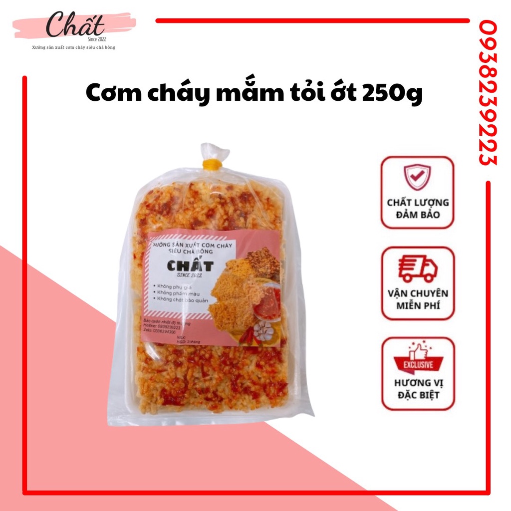 Cơm cháy mắm tỏi ớt siêu ngon 250g - tận xưởng