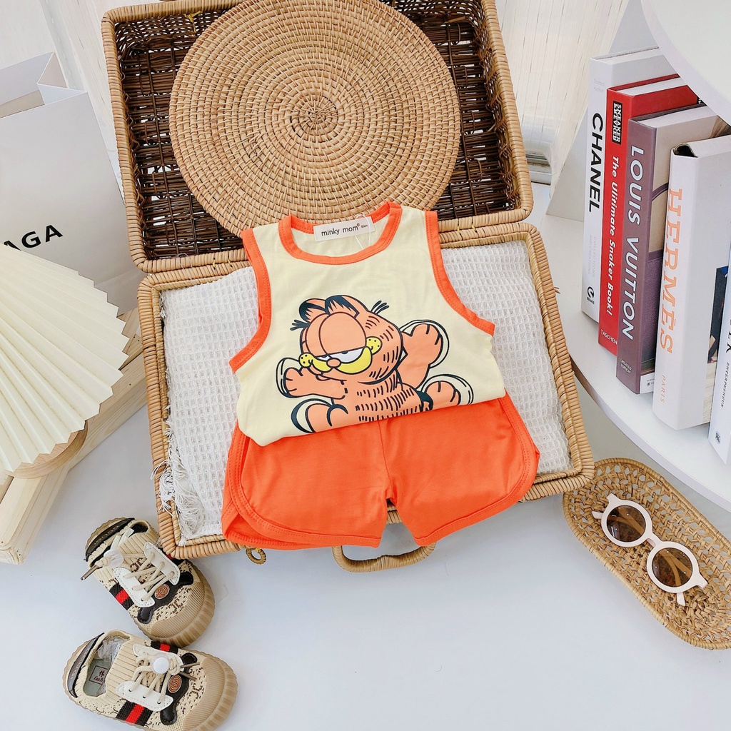 Full Size  Bộ Ba Lỗ Chất Tnun Lạnh Minkey BaBy In Hình Siêu Xinh Dành Cho Bé Trai Và Bé Gái