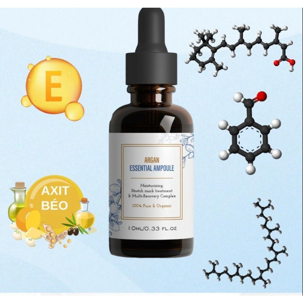 Tinh Dầu Argan Essential Ampoule nguyên chất Organic - 10ml