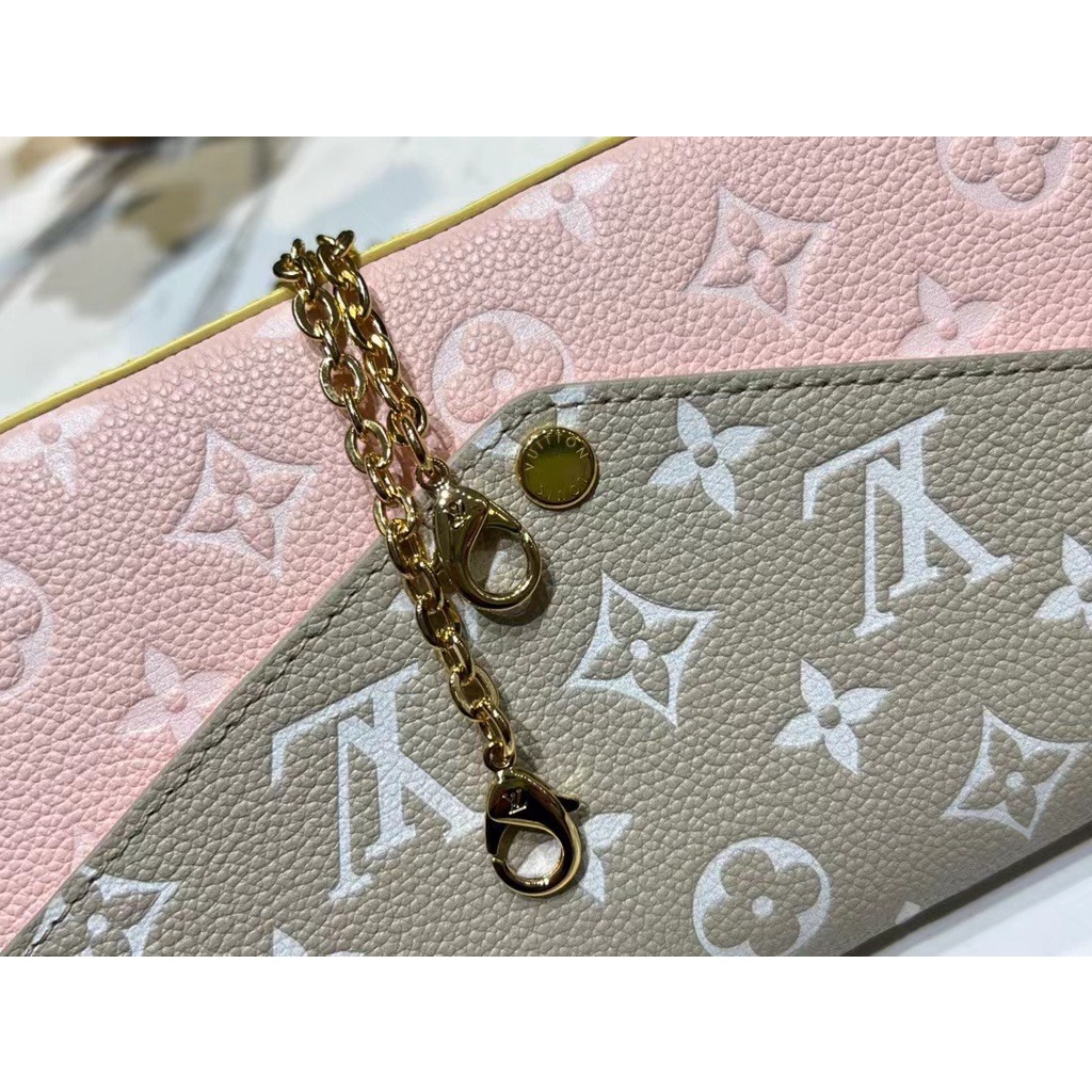 Set túi Pochette Félicie Spring in the City hàng da  NEW 2022 vân da dập nổi fullboxvip size 21cm màu độc nhà Chang nha