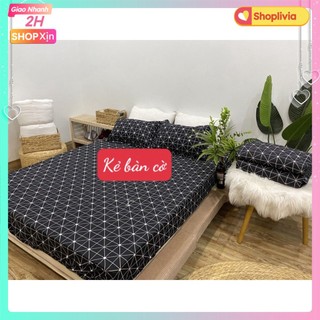 Bộ Ga Bọc Nệm 1m2,1m6,1m8 kity nơ hồng