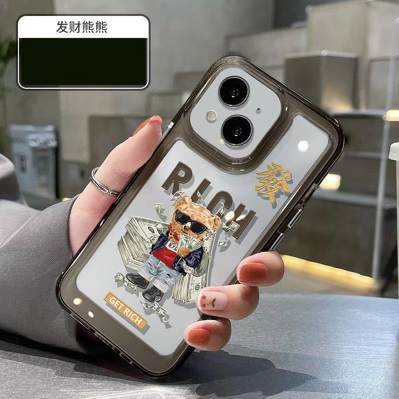 Ốp Điện Thoại Trong Suốt Hình Gấu Dễ Thương Cho iphone 14 Pro Max 13 11 12 7Plus X XR XS Max 8 7