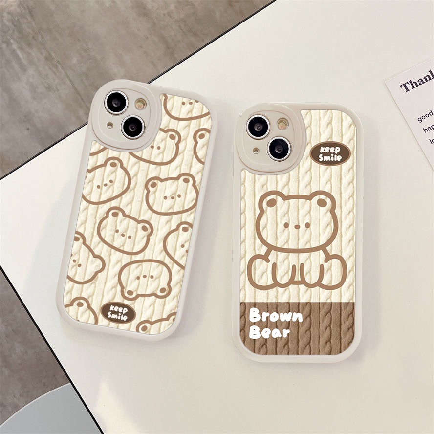 Ốp Điện Thoại Hình Gấu Cho iPhone 11 12Pro 6G 6P 7 / 8G 8Plus 13 14ProMax 14Plus 13Pro 12 / 13mini SE x xr xsmax Hoạt Hình