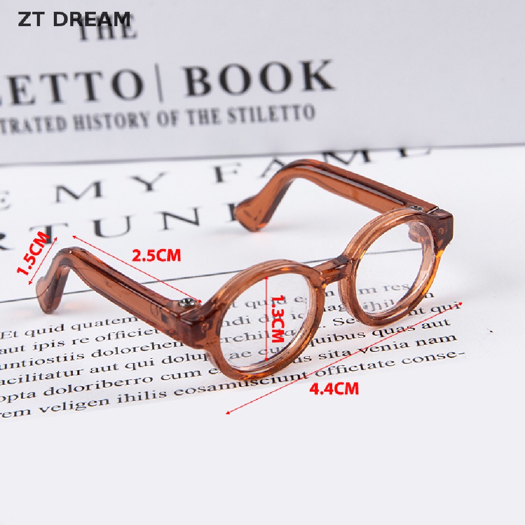 Kính Mắt Mini Dễ Thương 4.5cm Dành Cho Búp Bê BJD 1 / 6 1 / 8 1 / 12 BJD 07