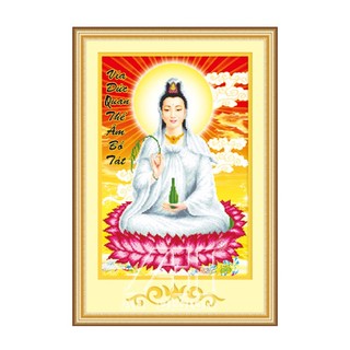 Tranh thêu phật bà Quan Thế Âm Bồ Tát 3D Ailuo AL53416
