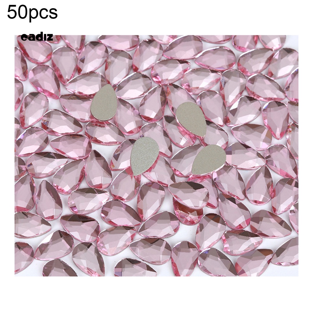 Bộ 50 Móng Tay Giả Đính Đá Dễ Bắt Mắt Trang Trí Nghệ Thuật Cho Nữ