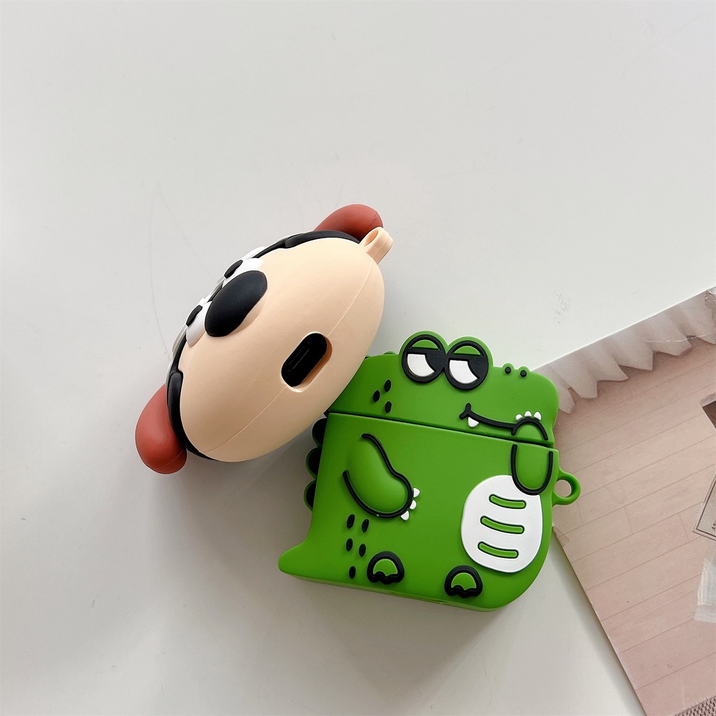 Vỏ Bảo Vệ Hộp Sạc Tai Nghe bluetooth Không Dây Baseus Bowie WM05 Bằng Silicon Mềm Họa Tiết Hoạt Hình 3D Dễ Thương
