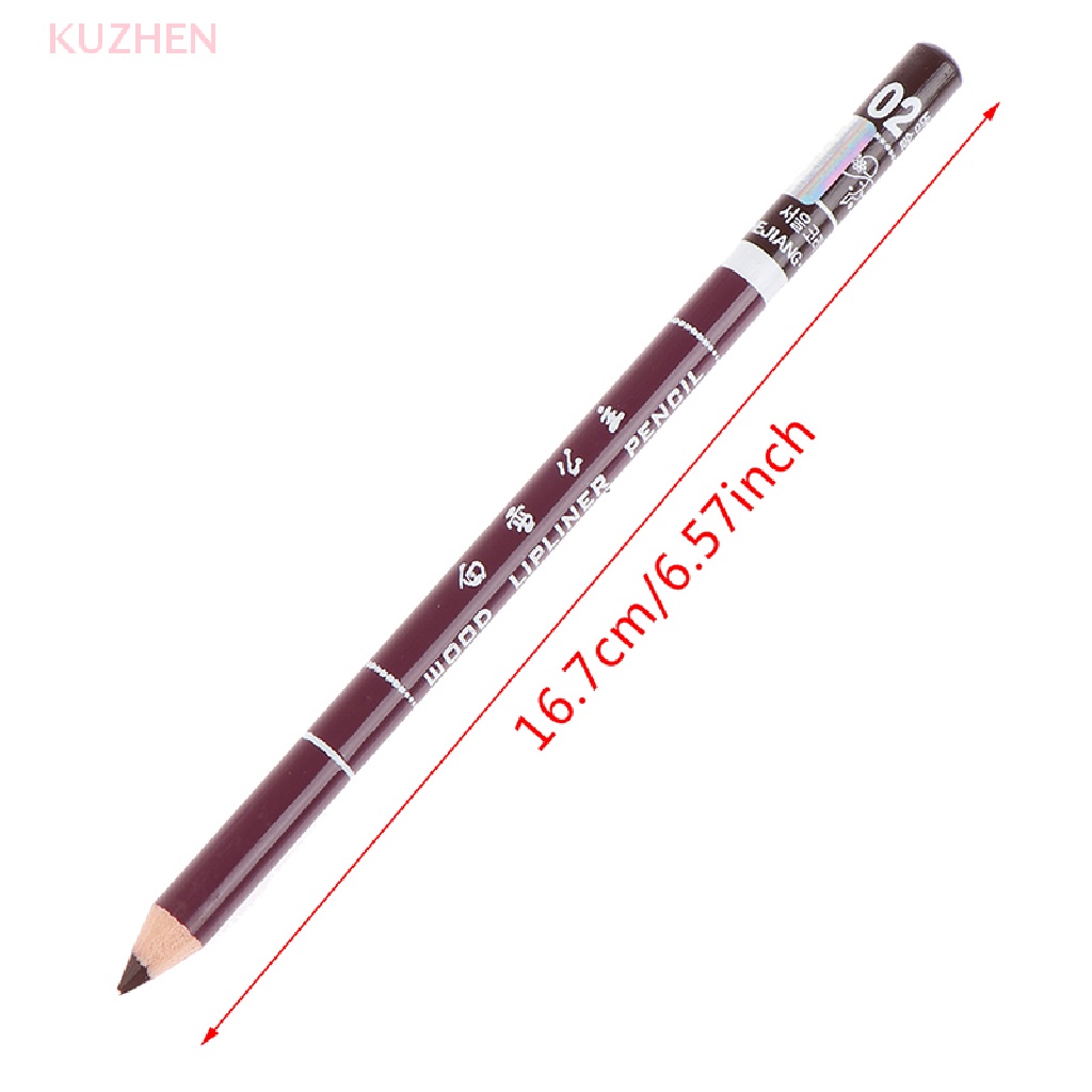 KUZHEN 1 Chì Kẻ Viền Môi KUZHEN Chống Nước Lâu Phai Thiết Kế Vỏ Son Bằng Gỗ Đẹp Mắt