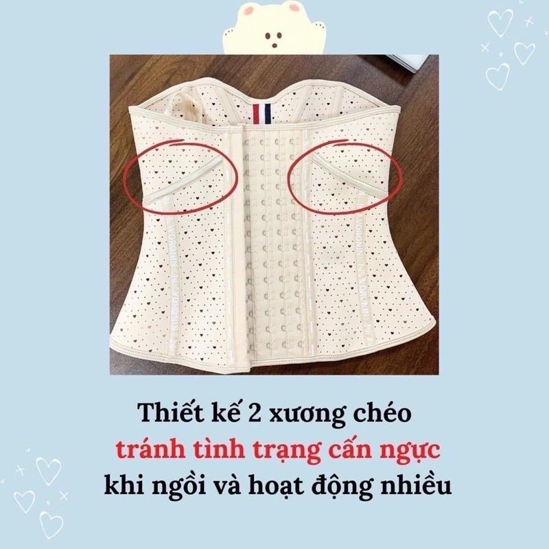 Đai Nịt Bụng Latex VORONIN SIÊU SIẾT EO, che mỡ lưng