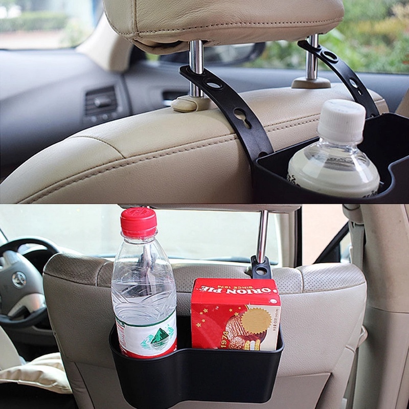 1 Giá Đỡ Cốc Nước / Điện Thoại Bằng Nhựa Gắn Ghế Ngồi Xe Hơi Tiện Dụng