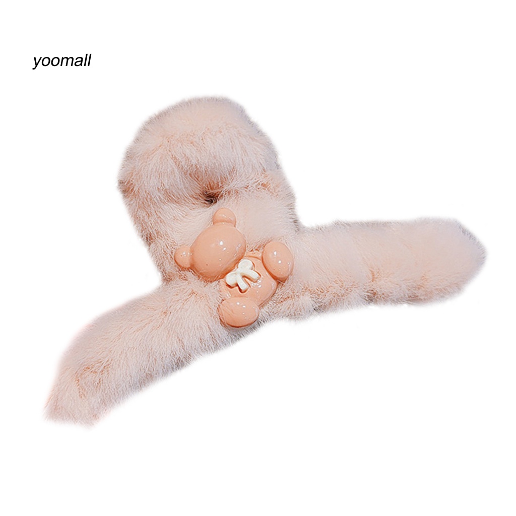 / Yo / Kẹp Tóc Càng Cua Lông Xù Đơn Giản Cá Tính Sử Dụng Hàng Ngày Cho Nữ