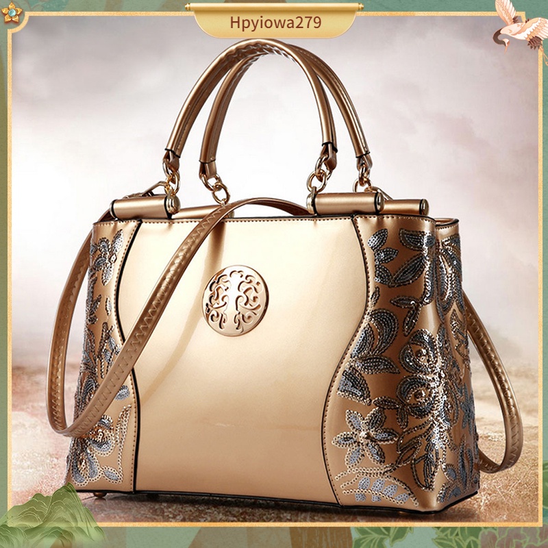 Có thể bán buôn 3 màu sắc thời trang mới Vẻ đẹp Nữ Phụ nữ Túi xách PU Dung tích lớn Sequins Ilikebag Hàng giao ngay