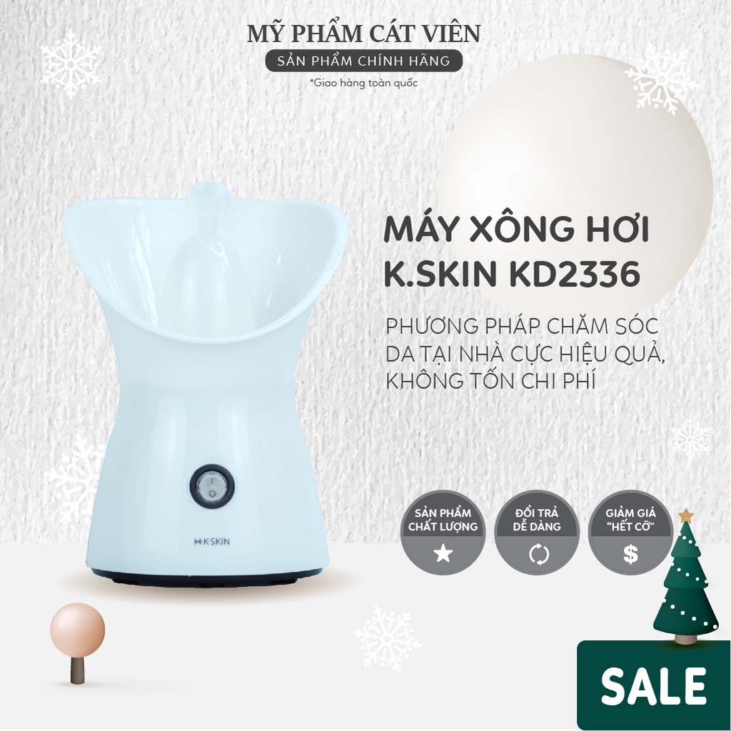 Máy xông hơi K.SKIN KD2336, khuếch tán hơi nước bay hơi, cấp ẩm, se khít lỗ chân lông