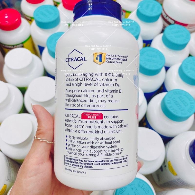 Hộp 280 viên bổ sung canxi Citracal Mỹ Maximum Calcium Citrate D3