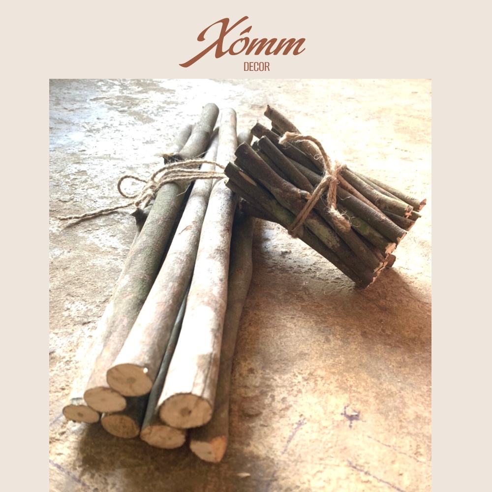 Cành củi khô  Decor trang trí nhà cửa,noel, lò sưởi, Đường  Kính 2-3cm, Dài 30-100cm
