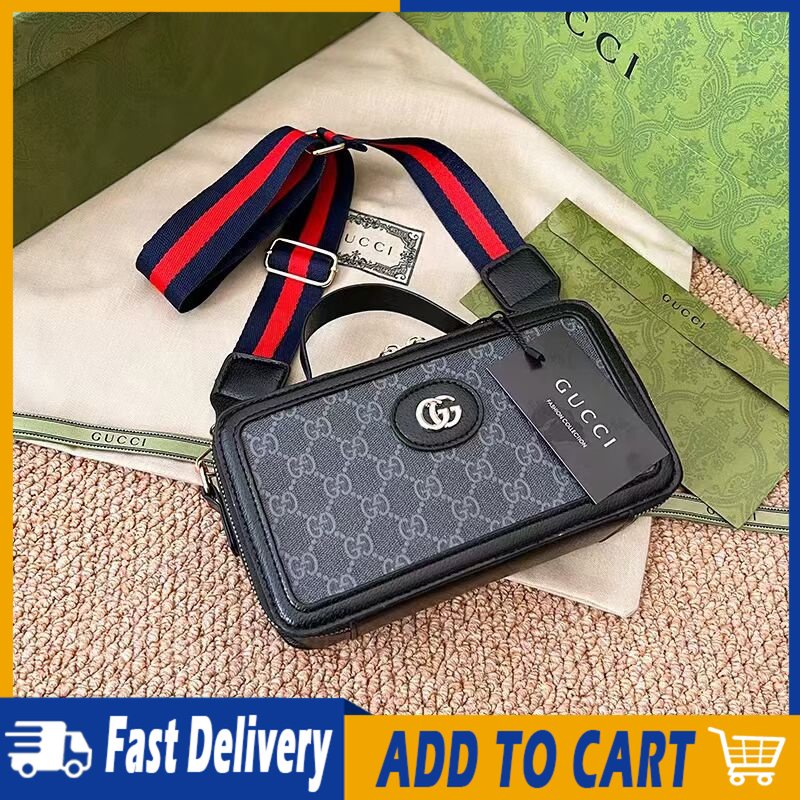 Túi Đeo Chéo Nam Guccii Da PU Chống Nước Chống Trầy Cao Cấp Unisex
