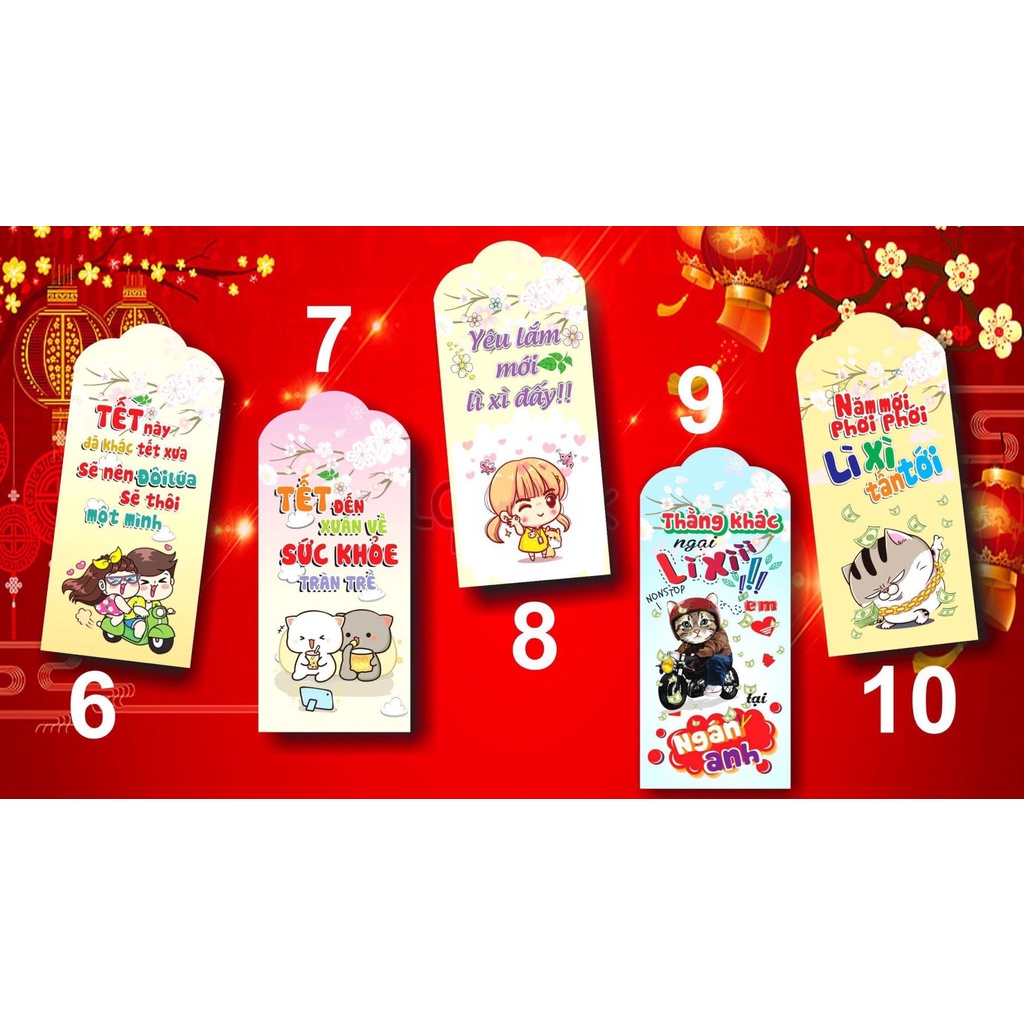 50 Lì xì tết 2024  trong 130 mẫu lì xì tết hottrend và truyền thống năm quý mão mới nhất, đẹp nhất