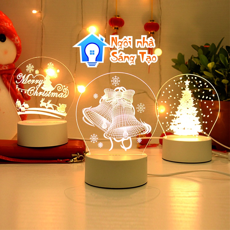 Đèn trang trí 3D – Quà tặng giáng sinh – Trang trí Noel – Quà giáng sinh độc đáo - Merry christmas 2023
