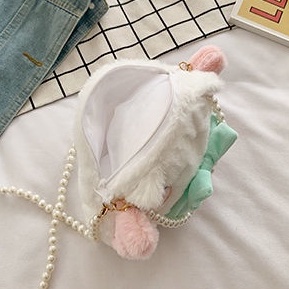 Túi xách họa tiết mèo Túi đeo vai nơ lớn, túi đeo vai lolita gió chéo túi hoạt hình túi xách