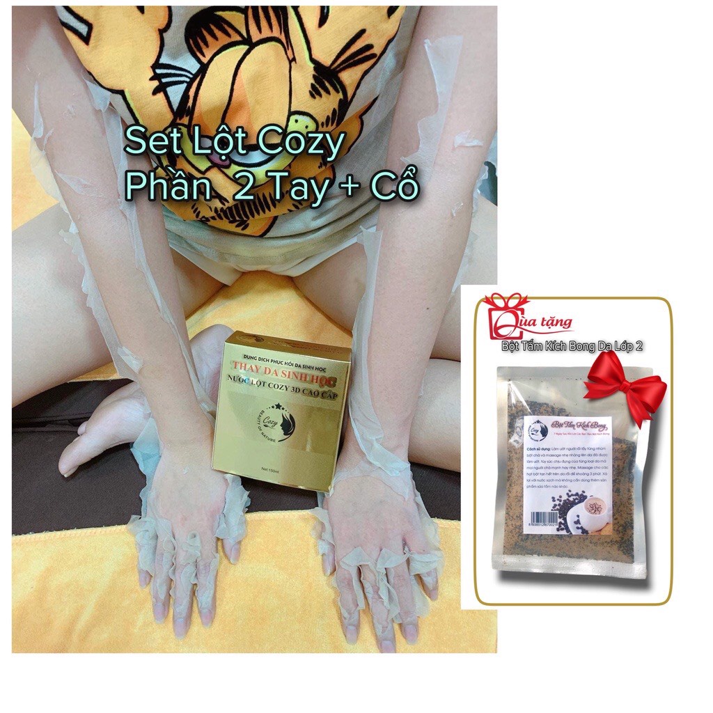 (Set lột 2 tay + cổ) Lột da , thay da sinh học cozy . lột trắng da toàn thân