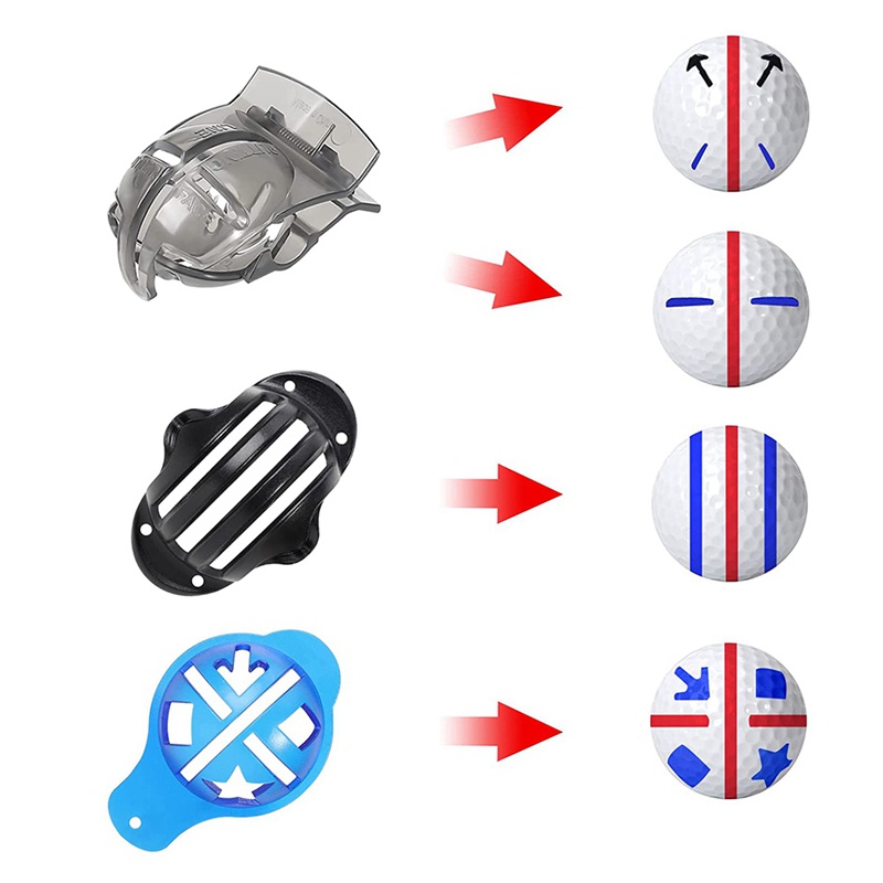 Bút Đánh Dấu Vị Trí Bóng Golf Ba Đường Kẻ Bằng Nhựa