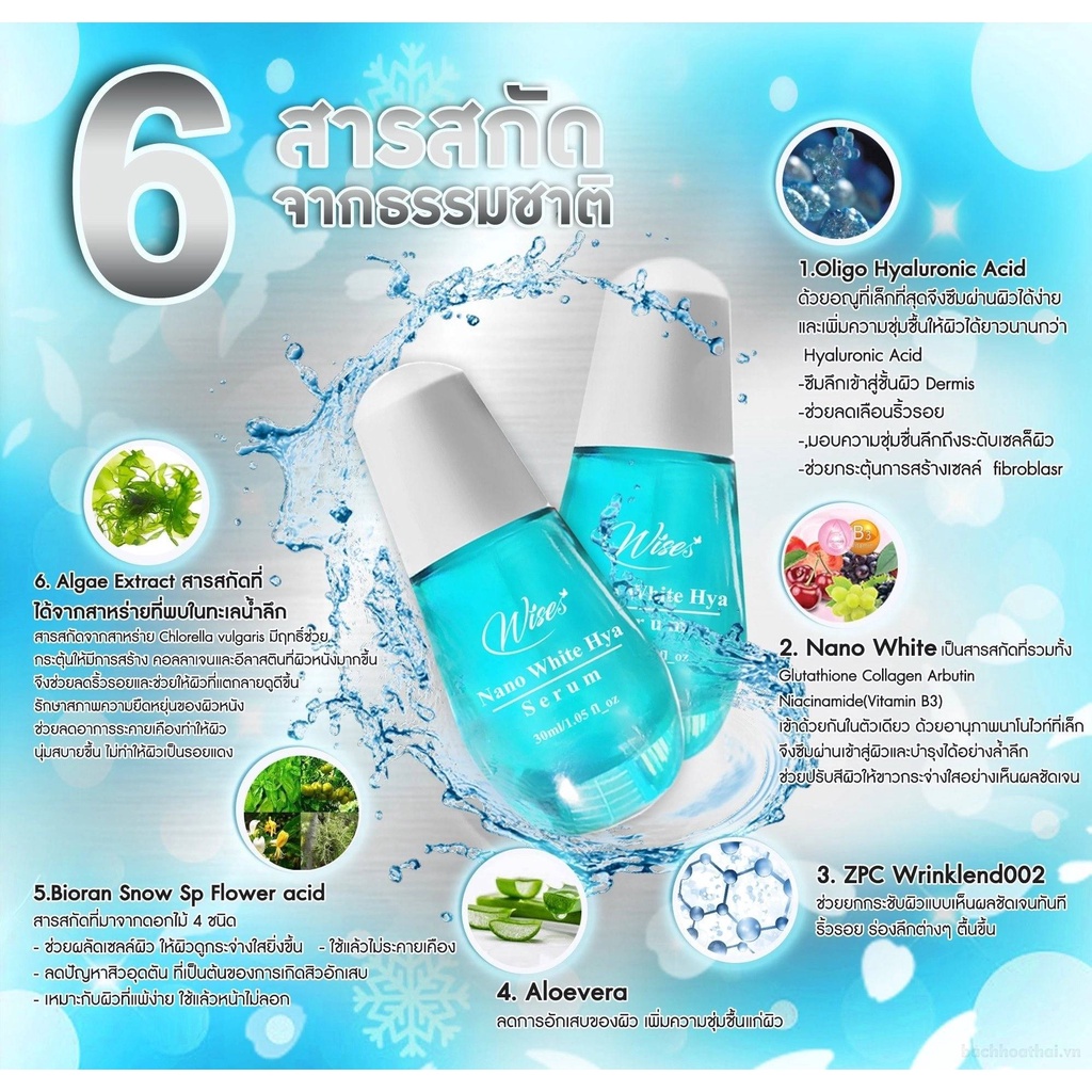 Serum huyết thanh dưỡng trắng wise nano white hya