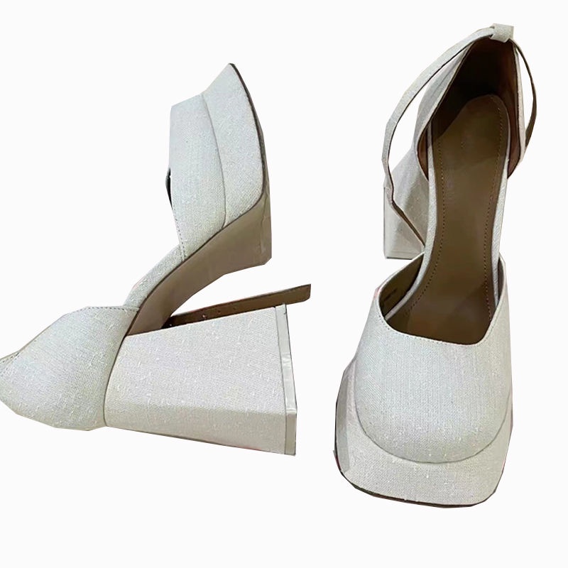 Giày Búp Bê Mary Jane Gót Dày Mũi Vuông Thêu Họa Tiết Phối Khóa Gài Thời Trang 2022 Cao Cấp