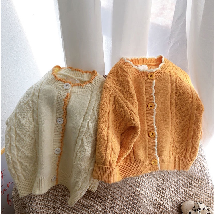 Áo Khoác Cardigan Dệt Kim Dễ Thương Phong Cách Phương Tây Thời Trang Mùa Thu Dành Cho Bé 80-130 2 Kiểu