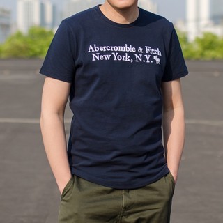 Áo Thun Nam Tay Ngắn Cổ Tròn In Chữ Abercrombie Fitch