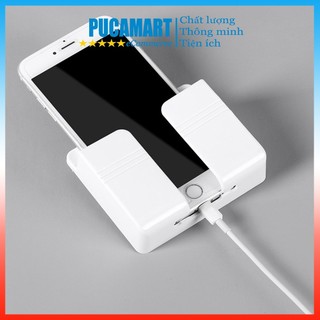 Kệ Để Sạc Điện Thoại Loại Mới PUCA, Khay Đựng Remote Chất Liệu Nhựa ABS Dán Tường Tiết Kiệm Không Gian, Tiện Lợi