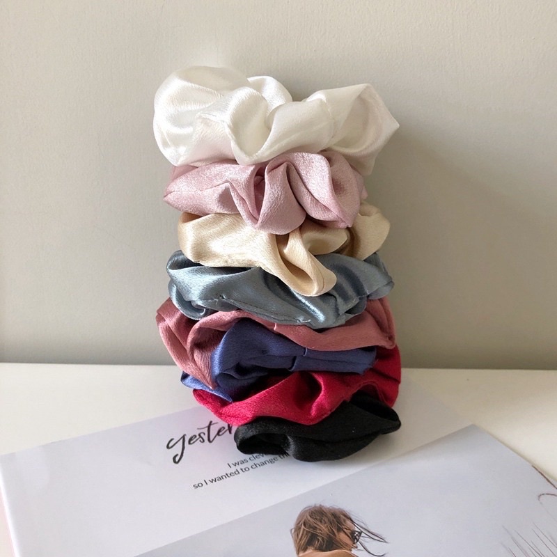 Dây Buộc Tóc Scrunchies Vải Lụa Latin Xinh Xắn Nàng Thơ Tiểu Thư 🌸