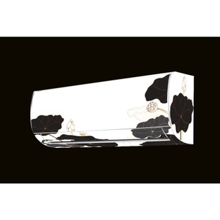 Dán máy lạnh, máy điều hoà sen đen sang trọng - decal trang trí nhà cửa - thuthaodecor