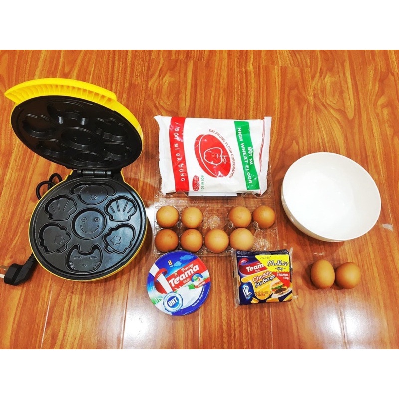 Máy nướng bánh bông lan hình thú, khuôn nướng bánh bông lan